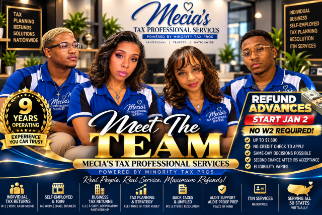 Mecia's Tax Professional Services